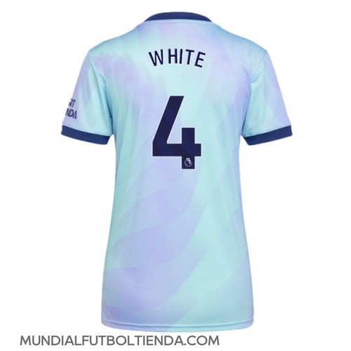 Camiseta Arsenal Ben White #4 Tercera Equipación Replica 2024-25 para mujer mangas cortas